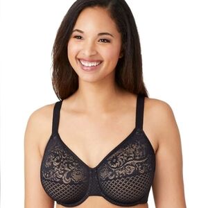 wacoal visual effects minimizer underwire bra 857210 black 36ddd